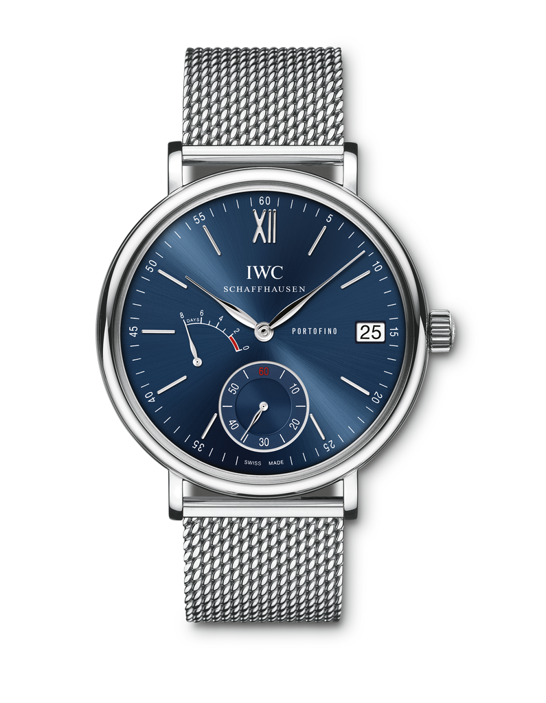 IWC IW5101-16 : Portofino Hand-Wound Eight Days Stainless Steel / Blue / Milanese