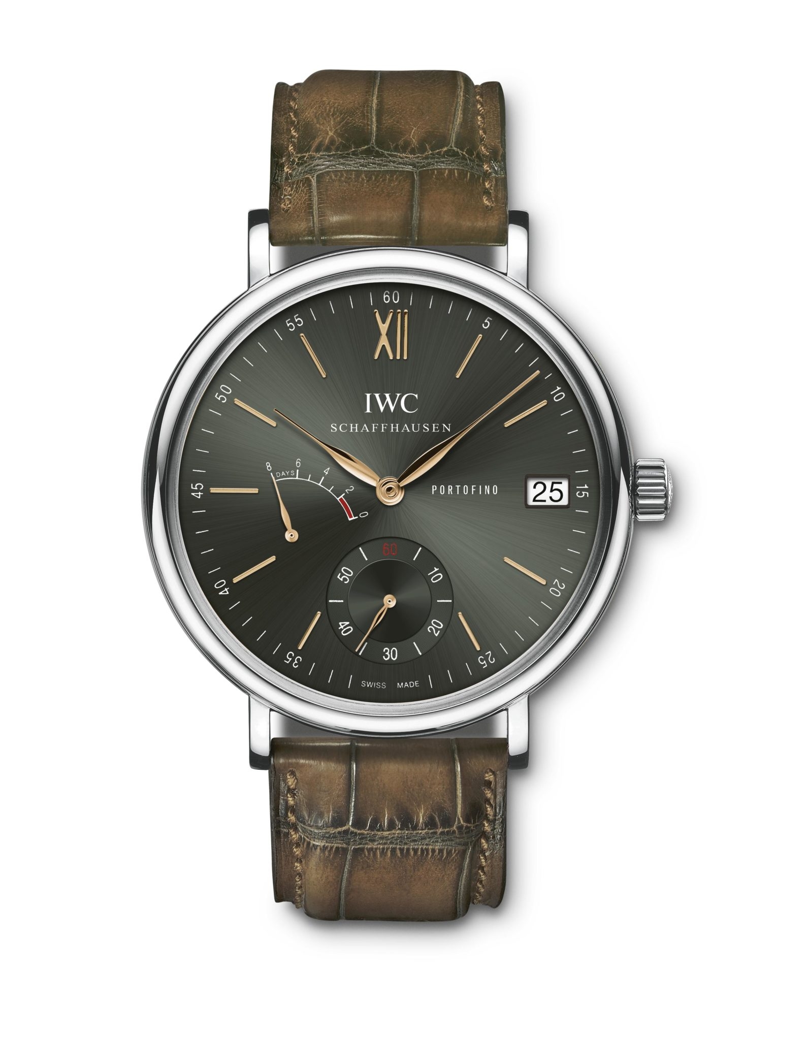 IWC IW5101-17 : Portofino Hand-Wound Eight Days Stainless Steel / Green / Harrods