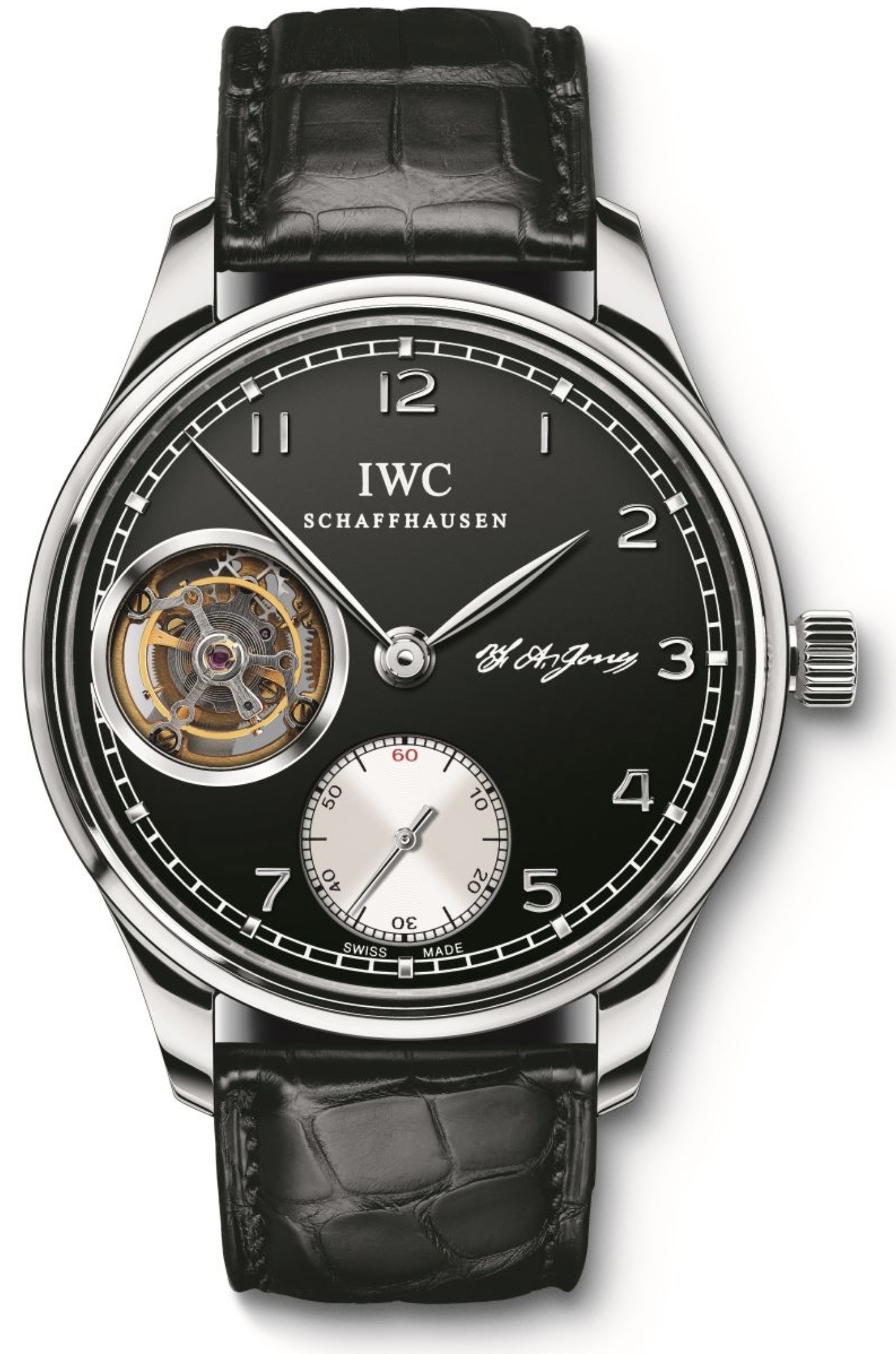 IWC IW5447-04 : Portugieser Tourbillon Hand-Wound F.A. Jones Platinum / Black