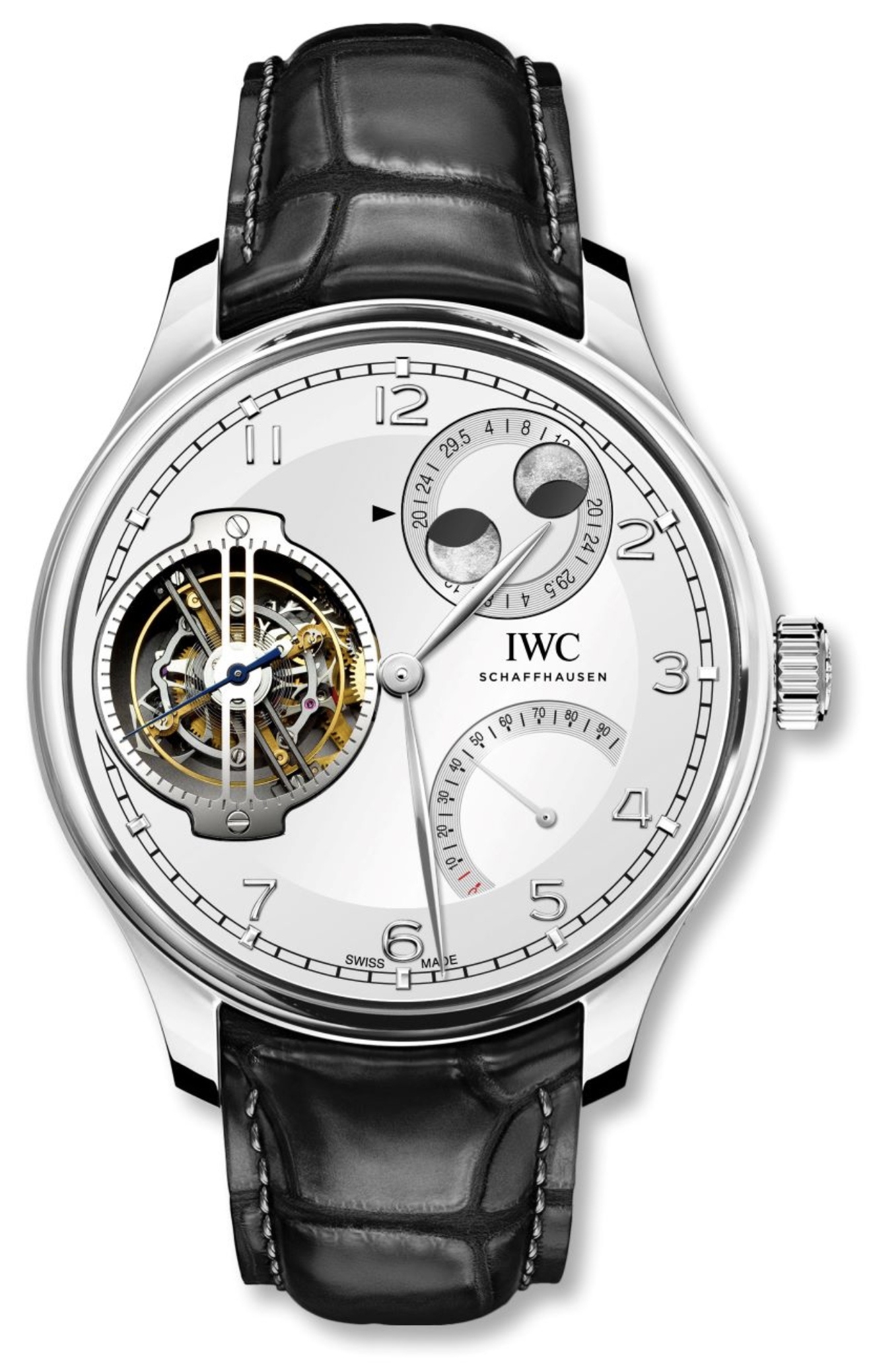 IWC IW5901-05 : Portugieser Constant-Force Tourbillon Double Moon Platinum / Silver