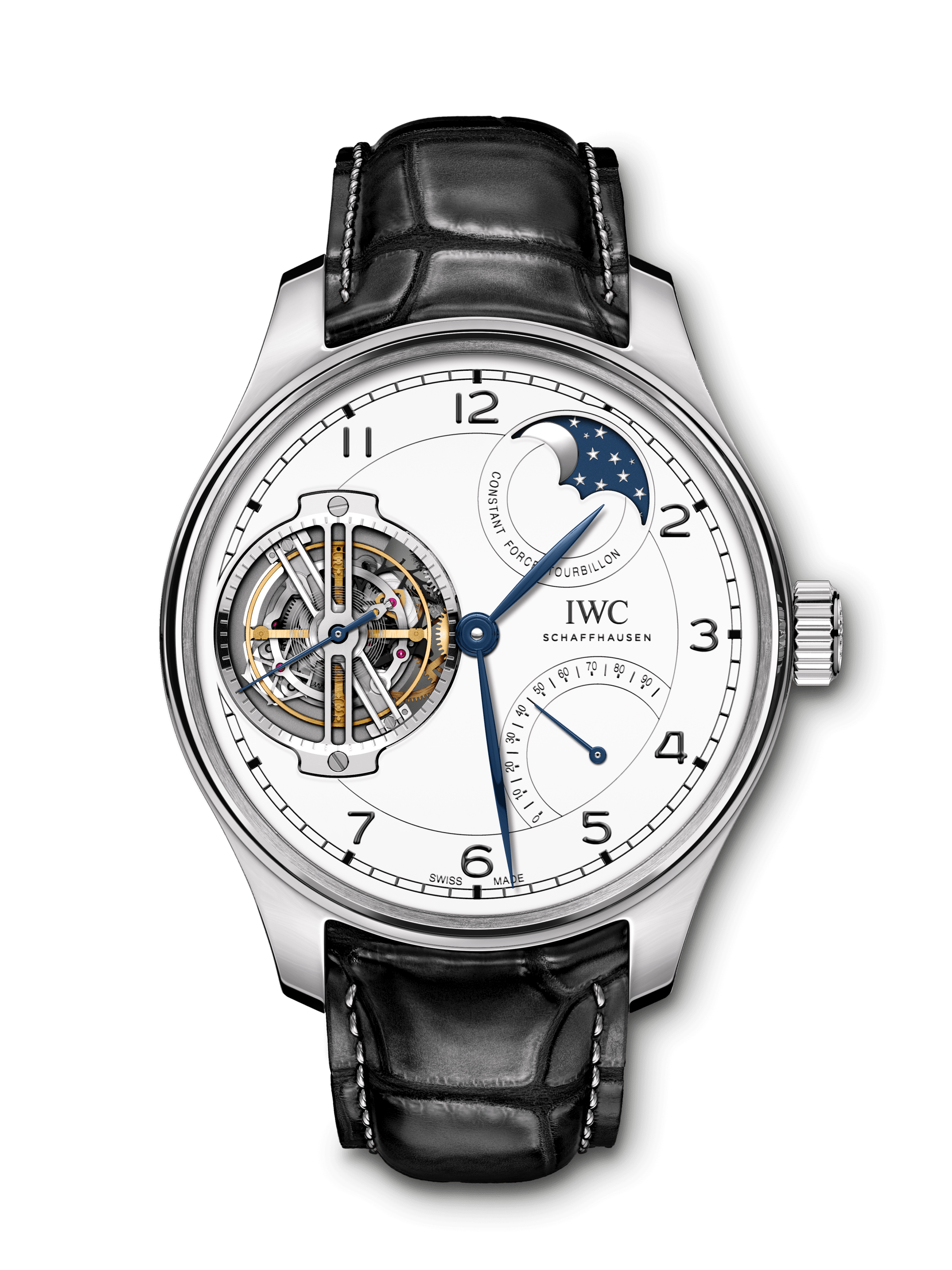 IWC IW5902-02 : Portugieser Constant-Force Tourbillon Edition “150 Years” Platinum / White