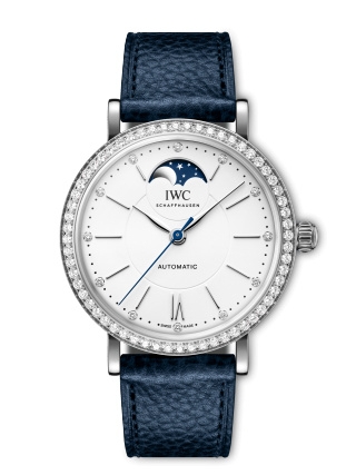 IWC IW6596-01 : Portofino Automatic Moon Phase 37 Stainless Steel - Diamond / Silver