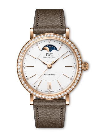 IWC IW6596-02 : Portofino Automatic Moon Phase 37 Red Gold - Diamond / Silver