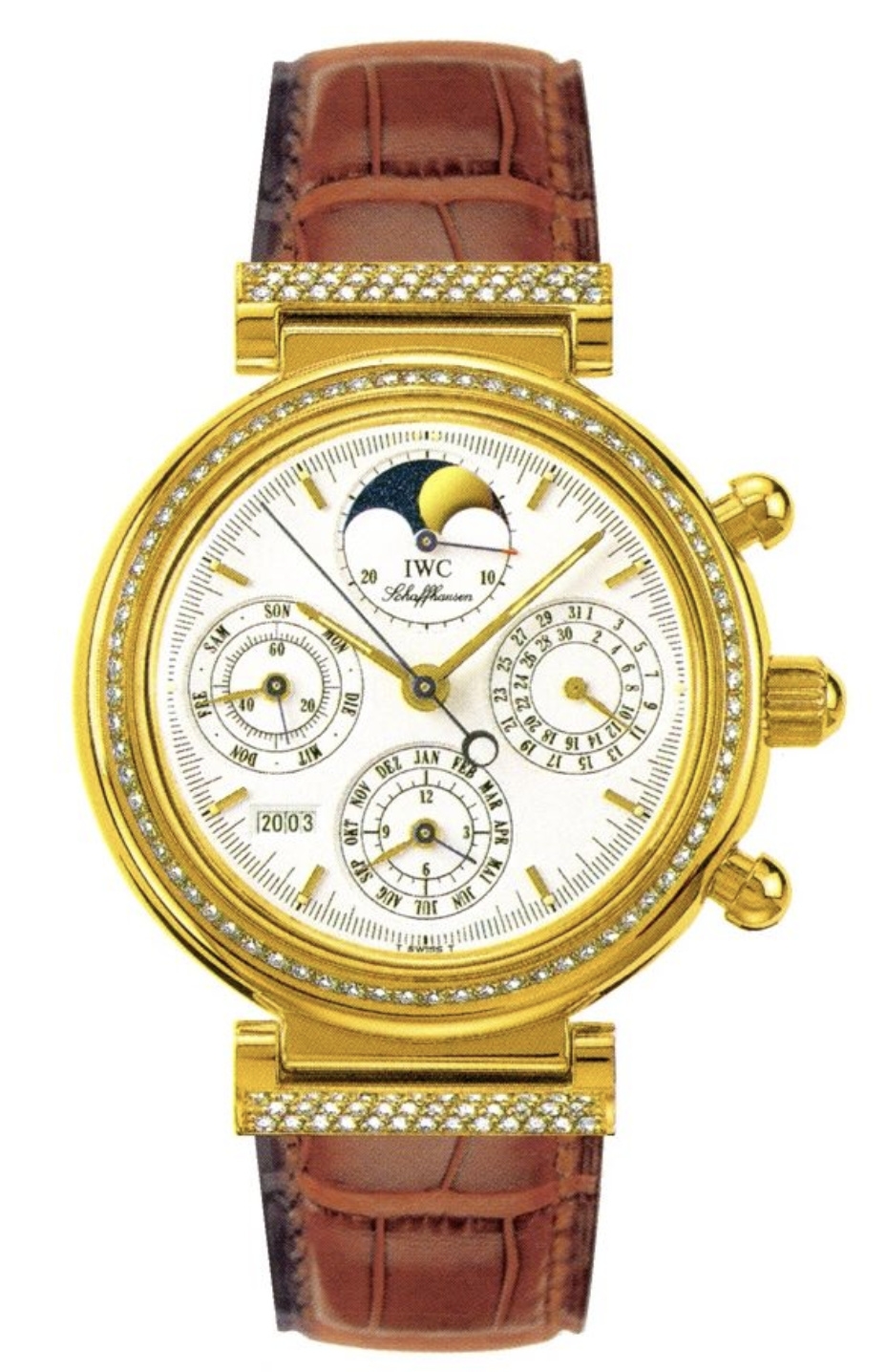 IWC IW8153-02 : Da Vinci Perpetual Yellow Gold / Diamond / White / Italian