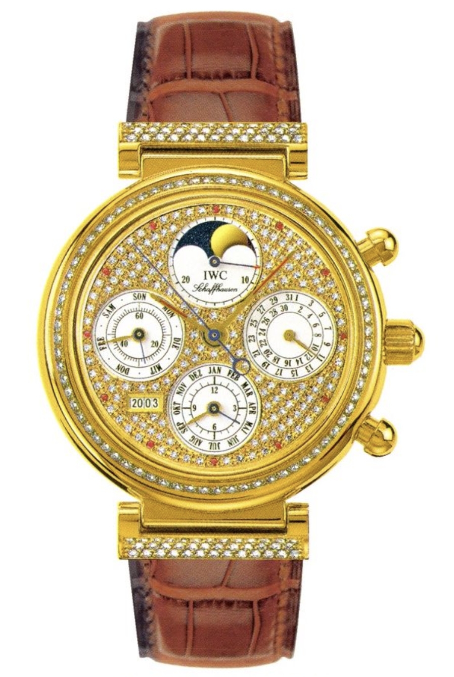 IWC IW8153-05 : Da Vinci Perpetual Yellow Gold / Diamond / Paved / German
