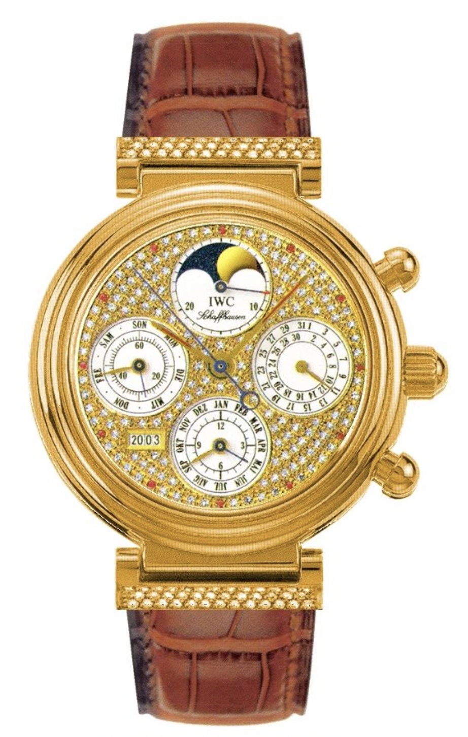 IWC IW8153-17 : Da Vinci Perpetual Red Gold / Diamond / Paved / English