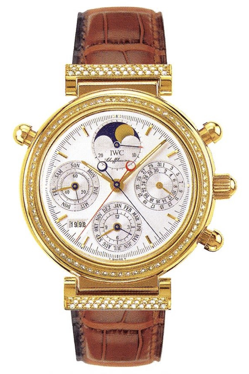 IWC IW8154-01 : Da Vinci Perpetual Rattrapante Yellow Gold / Diamond / Silver / German