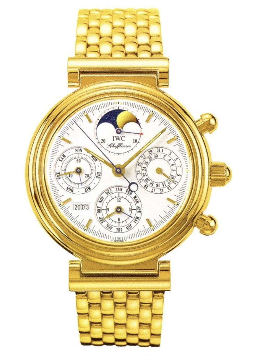 IWC IW9252-02 : Da Vinci Perpetual Yellow Gold / White / Italian / Bracelet