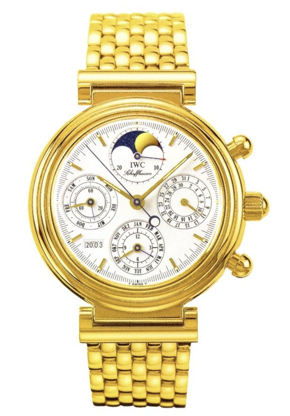 IWC IW9252-03 : Da Vinci Perpetual Yellow Gold / White / English / Bracelet