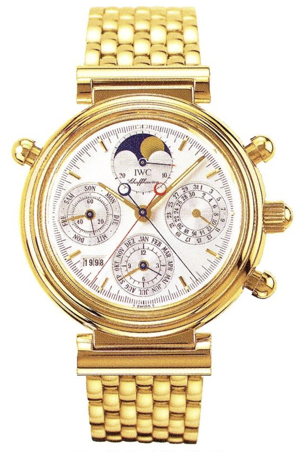 IWC IW9254-02 : Da Vinci Perpetual Rattrapante Yellow Gold / Silver / Italian / Bracelet