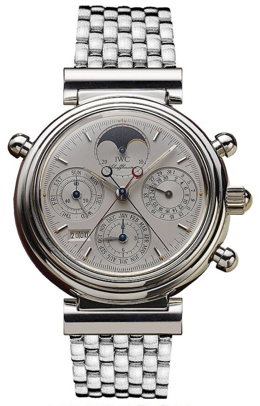 IWC IW9254-08 : Da Vinci Perpetual Rattrapante Platinum / Silver / French / Bracelet