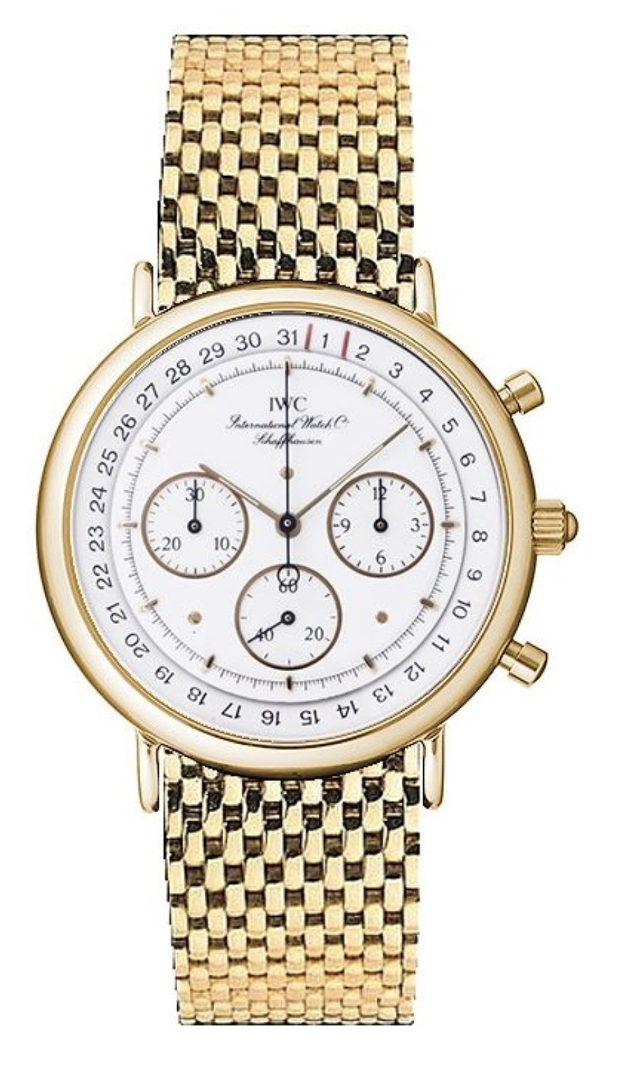 IWC IW9531-01 : Portofino Chronograph MecaQuartz Yellow Gold / White / Bracelet