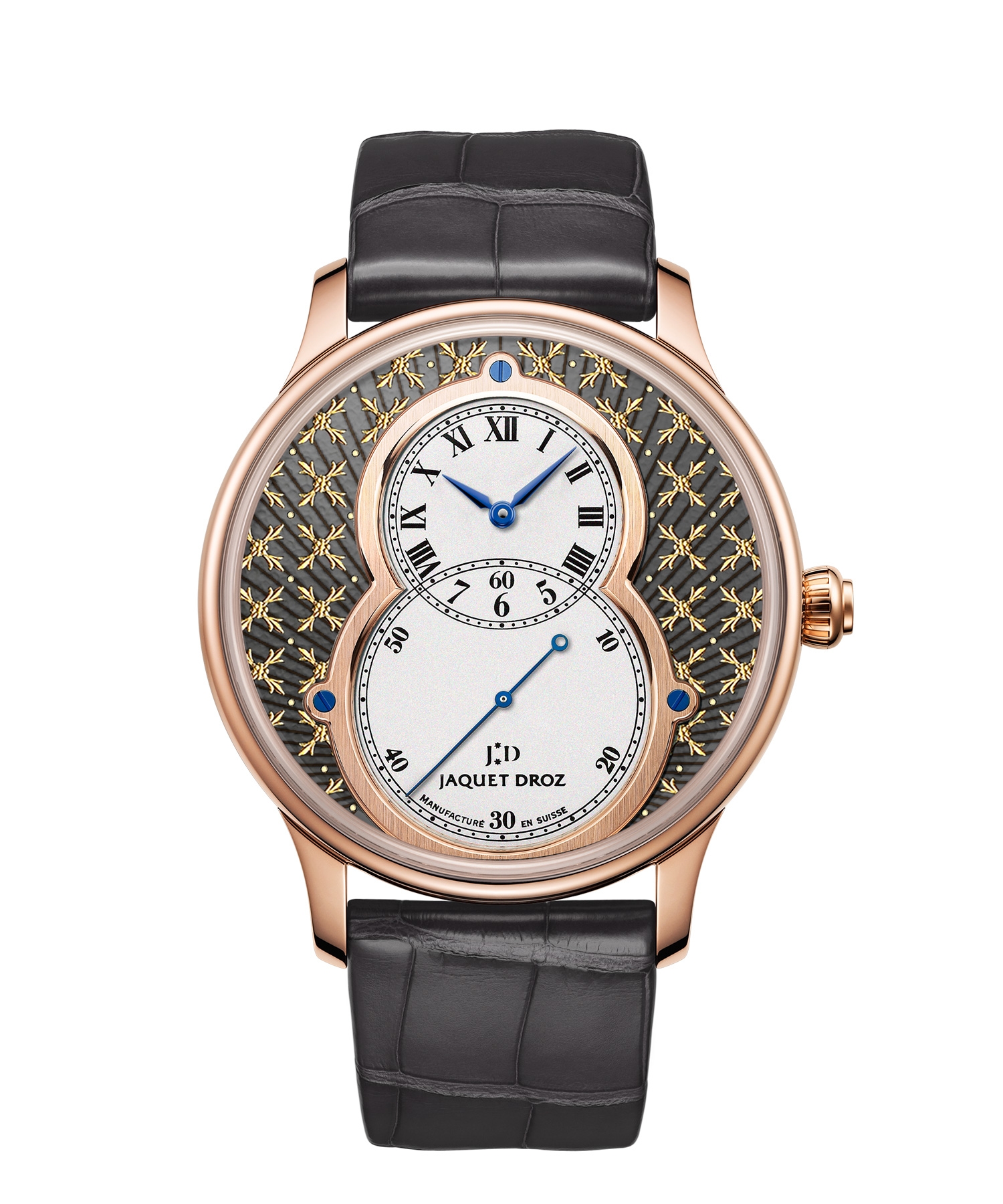 Jaquet Droz J003033415 : Grande Seconde 43 Paillonnée Grey / Red Gold
