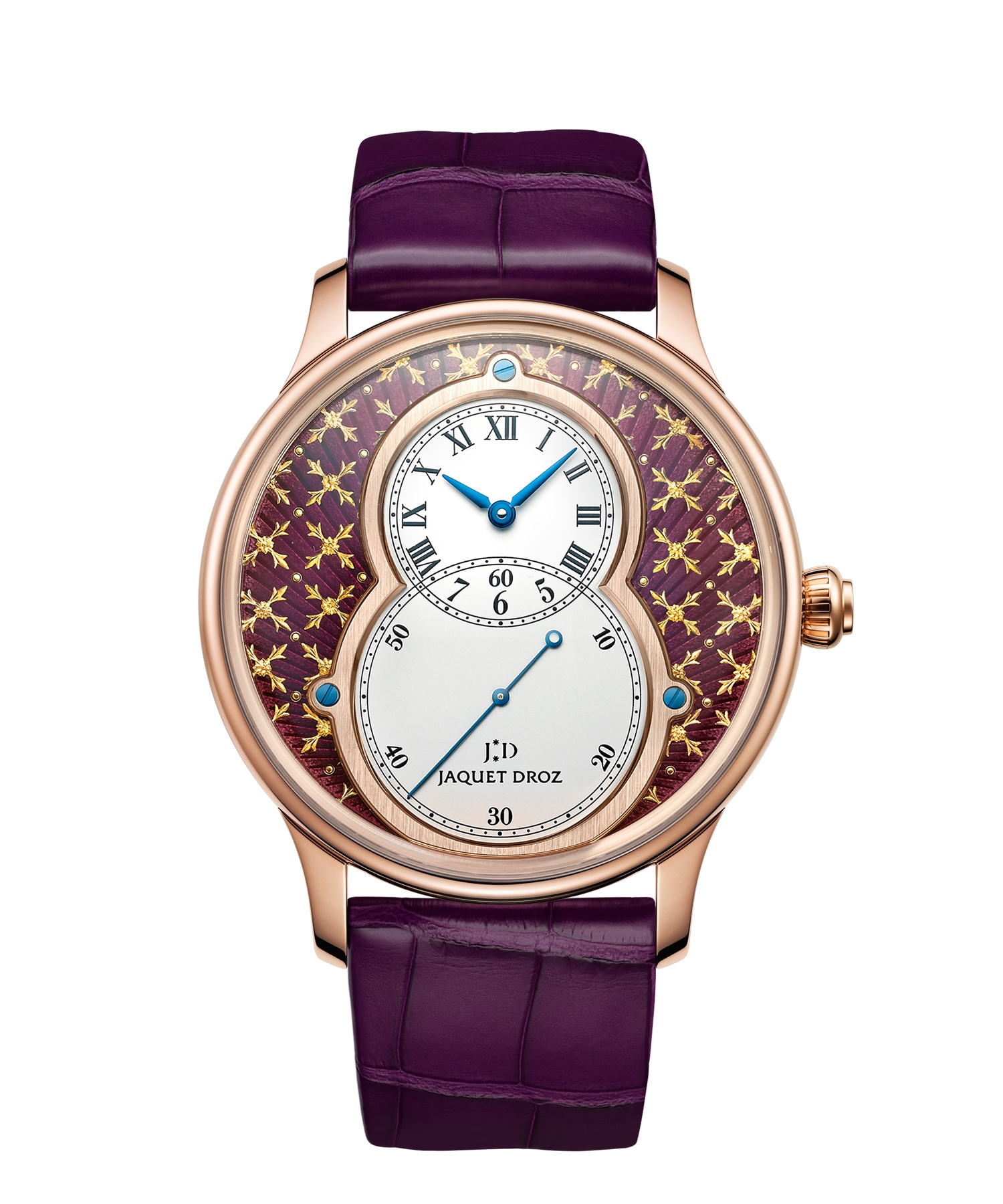 Jaquet Droz J003033416 : Grande Seconde 43 Paillonnée Violet / Red Gold