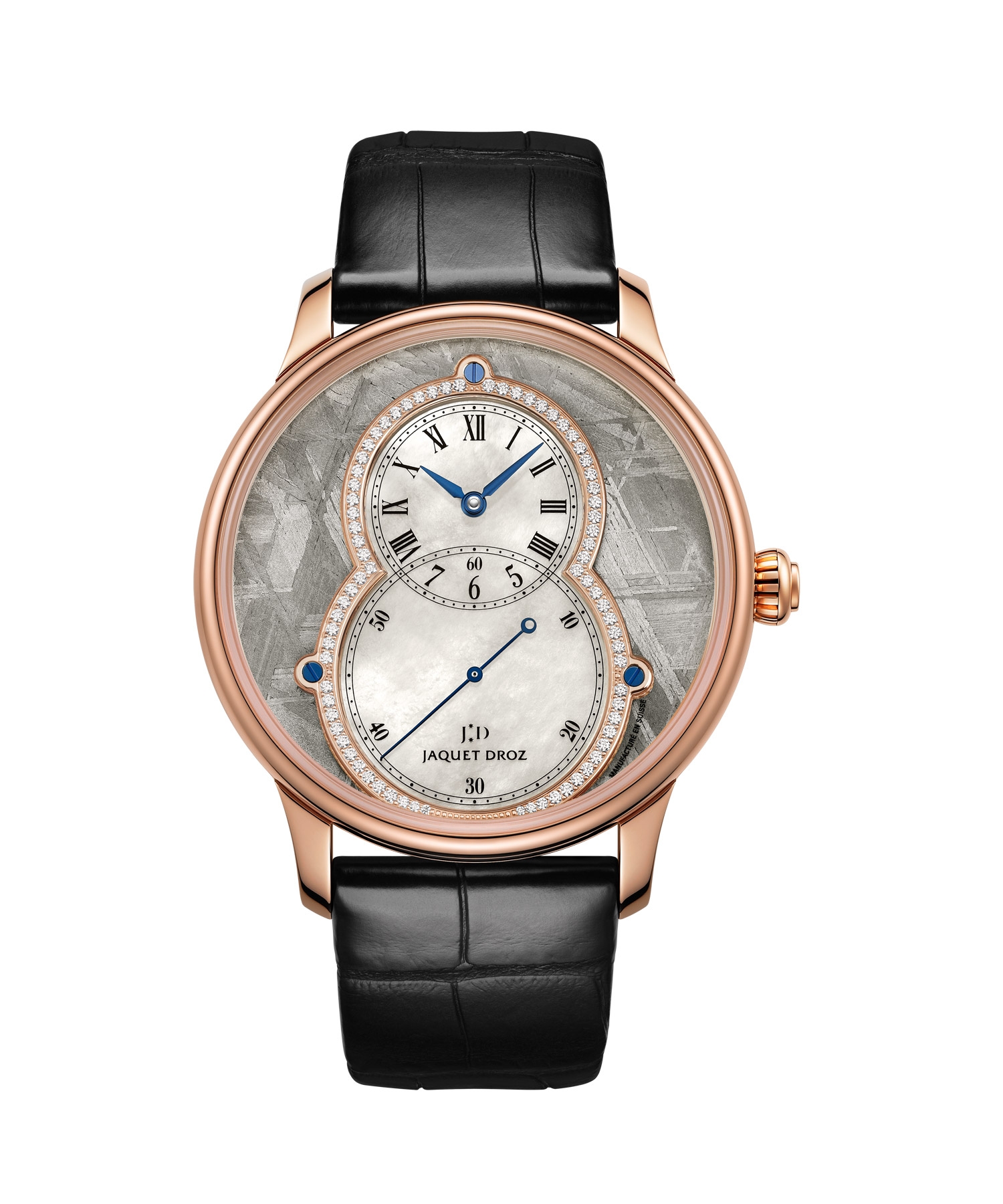 Jaquet Droz J014013222 : Grande Seconde 39 Meteorite Diamond / Red Gold
