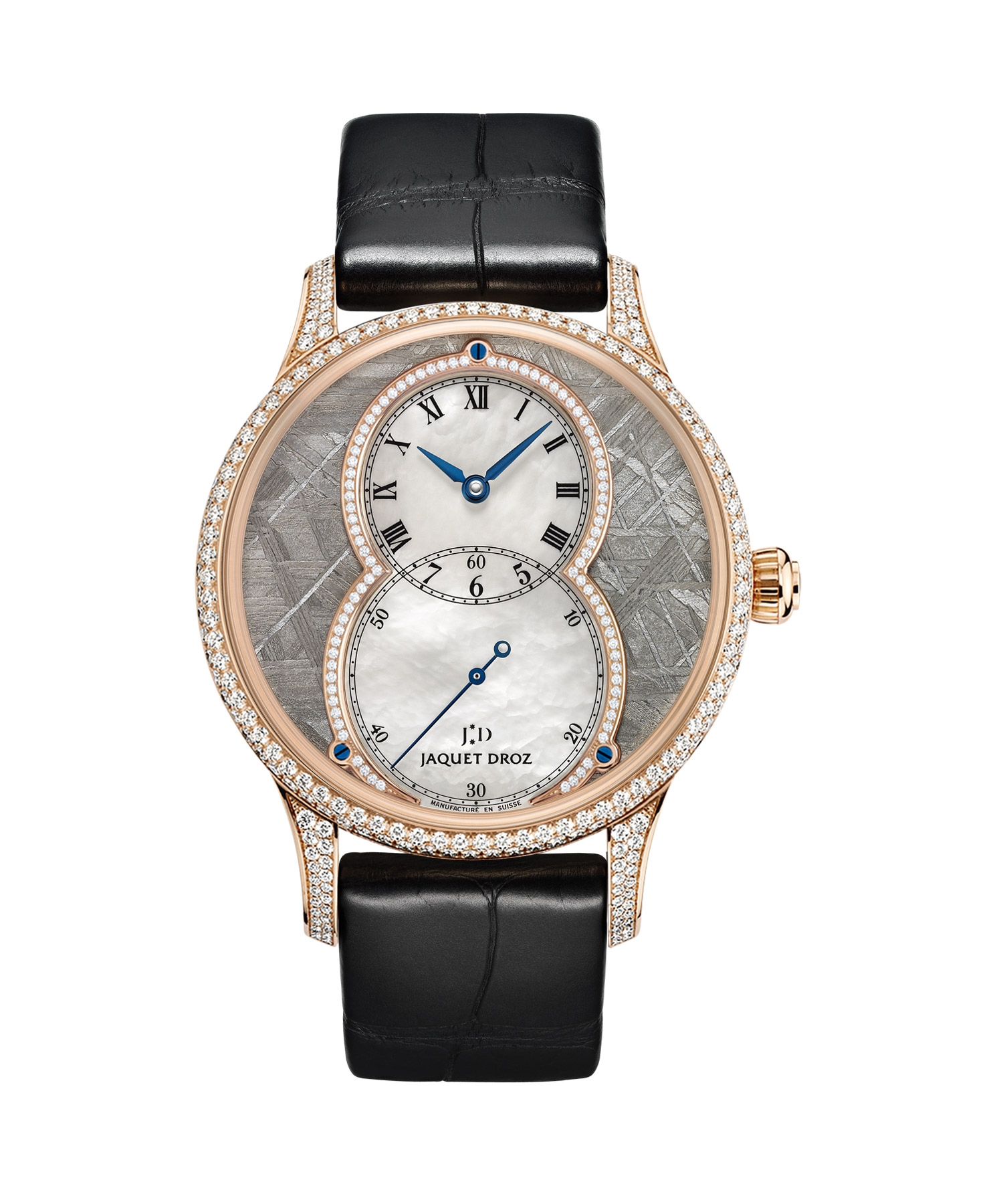 Jaquet Droz J014013223 : Grande Seconde 39 Meteorite Diamond / Red Gold