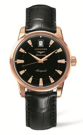 Longines L1.611.8.52.4 : Conquest Heritage Pink Gold Black