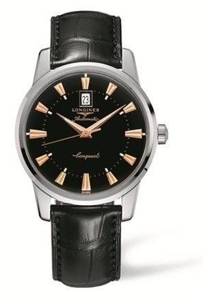 Longines L1.645.4.52.4 : Conquest Heritage 40mm Black Dial
