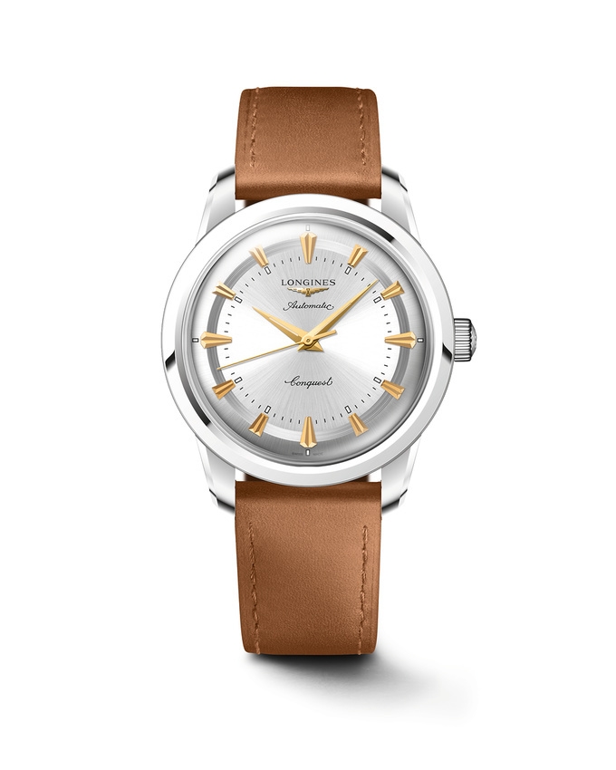 Longines L1.649.4.72.2 : Conquest Heritage 38 Stainless Steel / Silver
