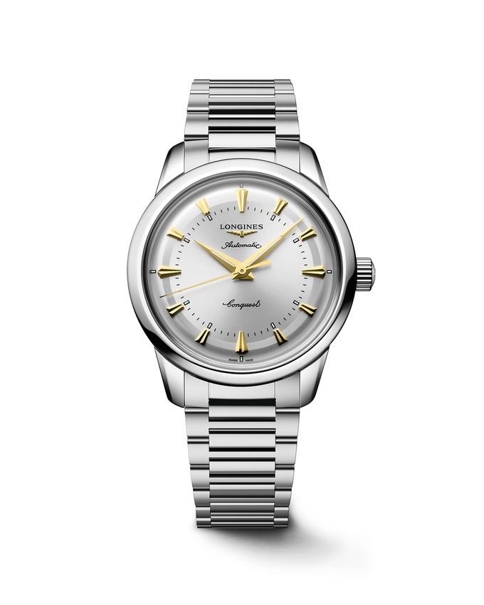 Longines L1.649.4.72.6 : Conquest Heritage 38 Stainless Steel / Silver / Bracelet