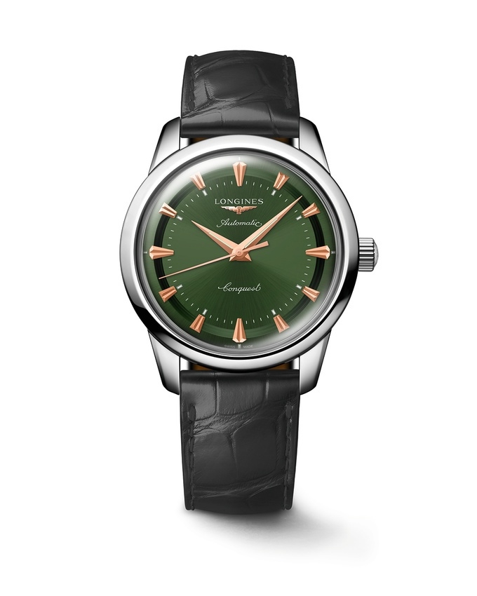 Longines L1.650.4.02.2 : Conquest Heritage 40 Stainless Steel / Green