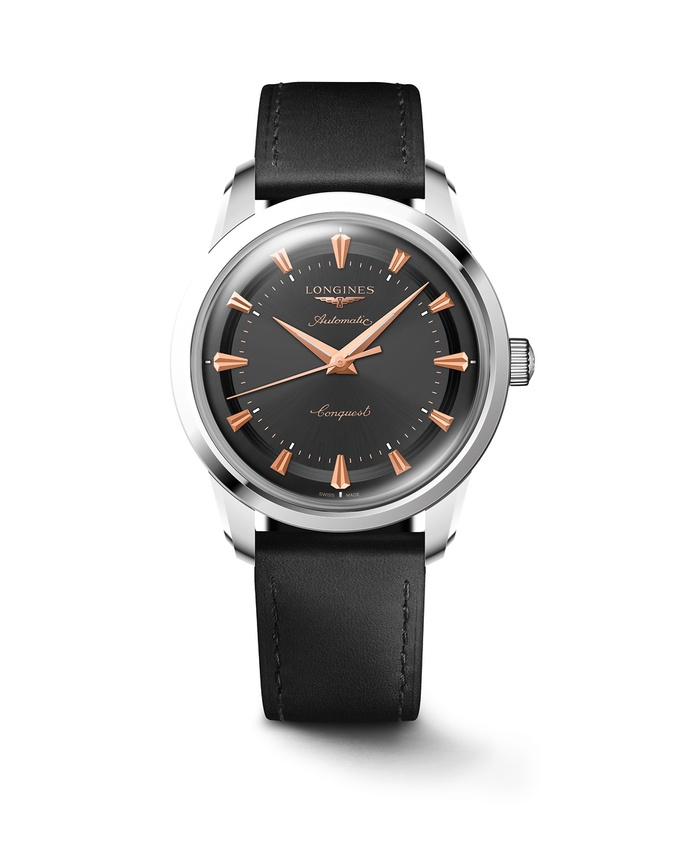 Longines L1.650.4.52.2 : Conquest Heritage 40 Stainless Steel / Black