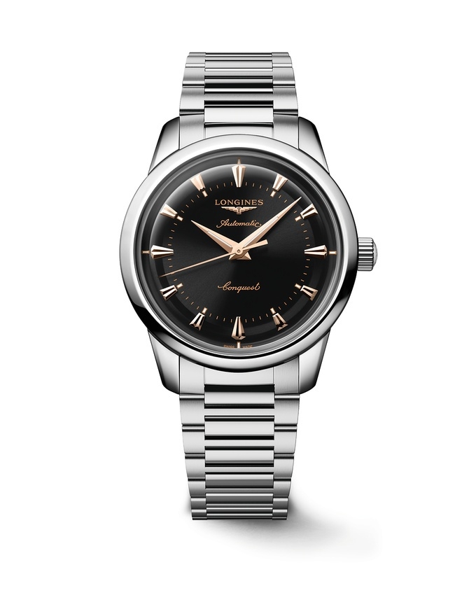 Longines L1.650.4.52.6 : Conquest Heritage 40 Stainless Steel / Black / Bracelet