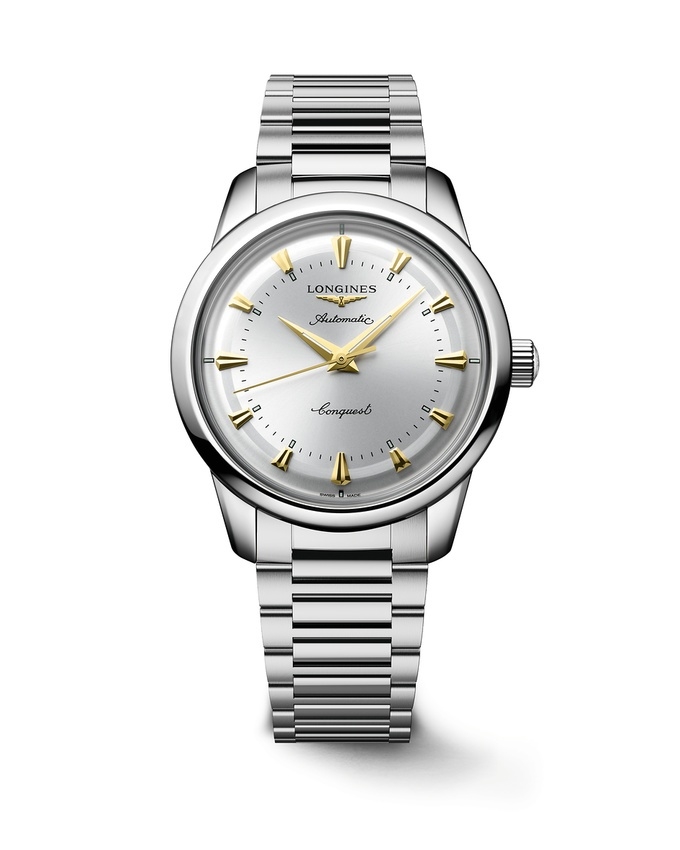 Longines L1.650.4.72.6 : Conquest Heritage 40 Stainless Steel / Silver / Bracelet