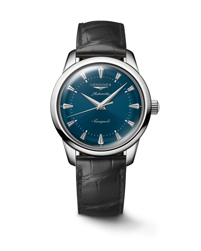 Longines L1.650.4.92.2 : Conquest Heritage 40 Stainless Steel / Blue