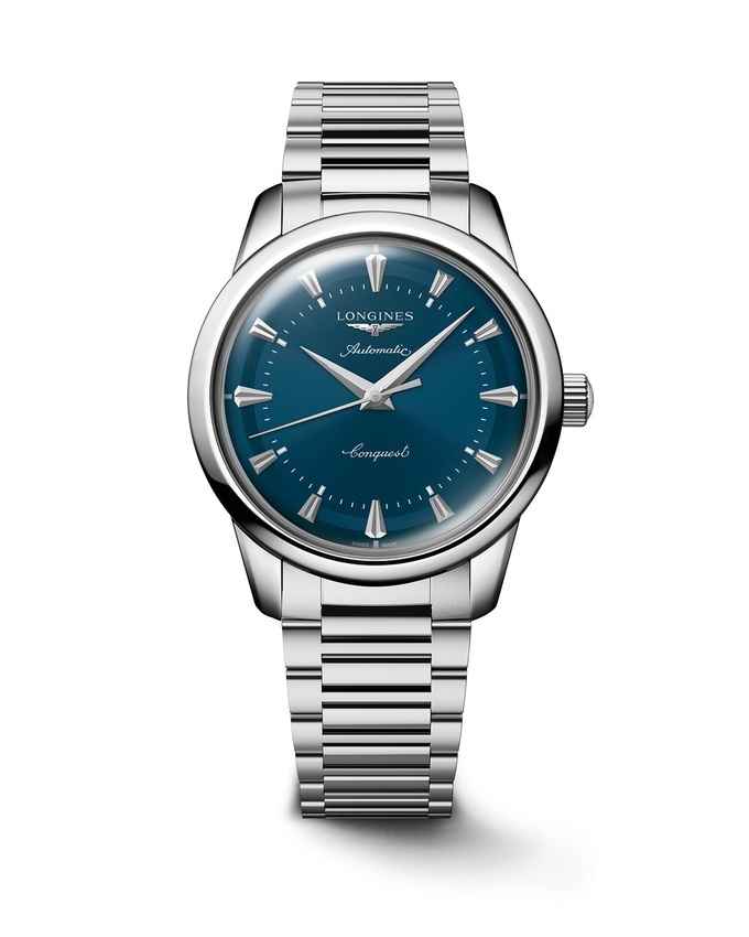 Longines L1.650.4.92.6 : Conquest Heritage 40 Stainless Steel / Blue / Bracelet