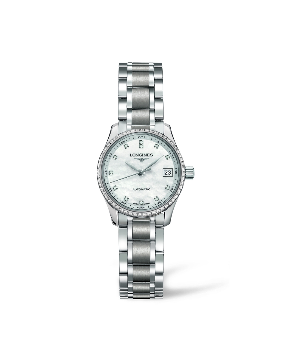 Longines L2.128.0.87.6 : Master Collection Date 25.5 Stainless Steel - Diamond / MOP / Bracelet