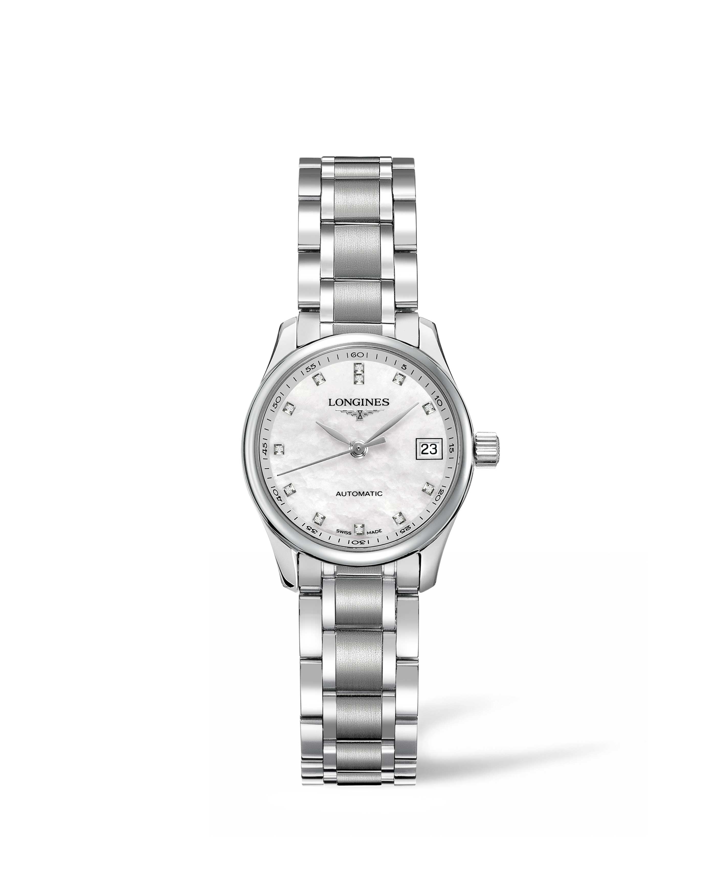 Longines L2.128.4.87.6 : Master Collection Date 25.5 Stainless Steel / MOP / Bracelet