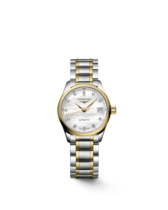 Longines L2.128.5.87.7 : Master Collection Date 25.5 Stainless Steel - Pink Gold / MOP / Bracelet