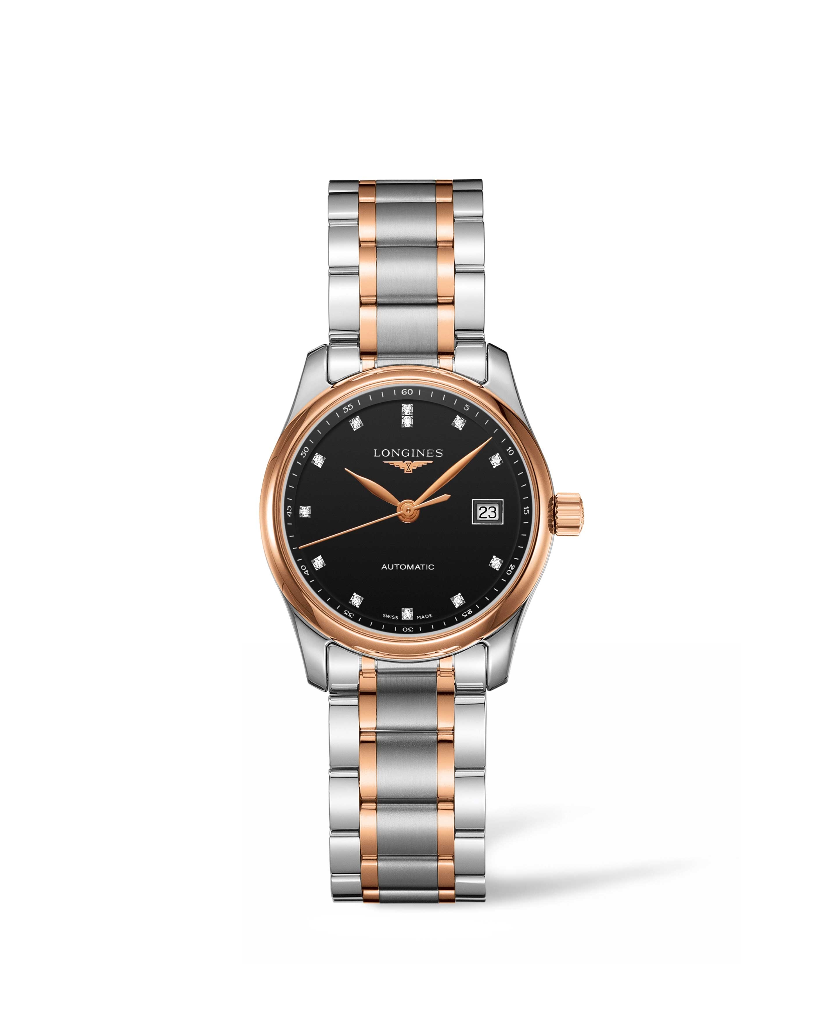 Longines L2.257.5.59.7 : Master Collection 29 Two Tone Rose / Black