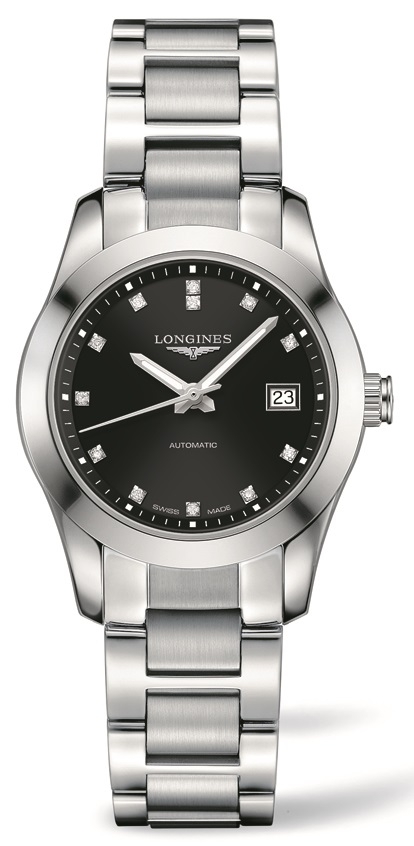 Longines L2.285.4.58.6 : Conquest Classic Automatic 29.5 Stainless Steel / Black / Bracelet