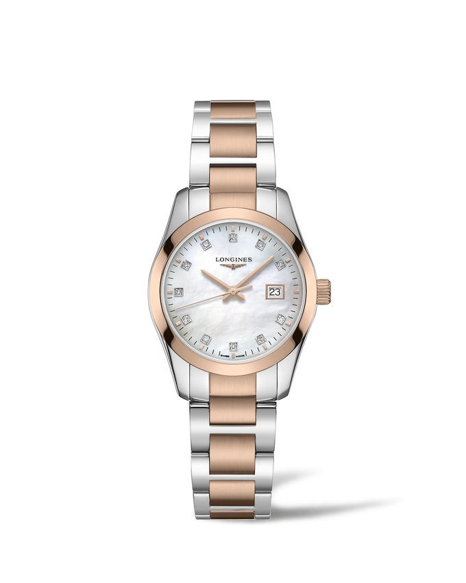 Longines L2.286.3.87.7 : Conquest Classic Quartz 29.5 Stainless Steel / Red Gold PVD / MOP