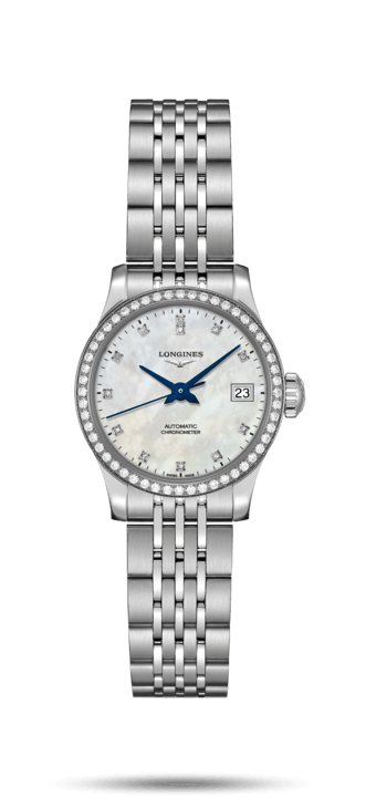 Longines L2.320.0.87.6 : Record 26mm Stainless Steel / Diamond / MOP-Diamond / Bracelet