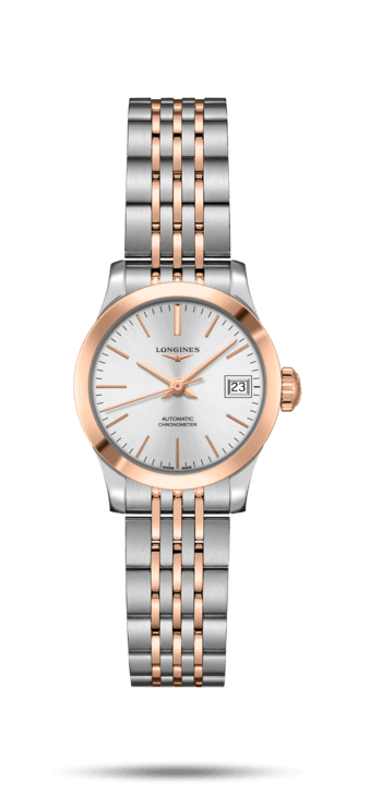 Longines L2.320.5.72.7 : Record 26mm Stainless Steel / Pink Gold / Silver / Bracelet