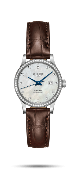 Longines L2.321.0.87.2 : Record 30mm Stainless Steel / Diamond / MOP-Diamond / Bracelet