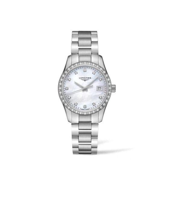 Longines L2.386.0.87.6 : Conquest Classic Quartz 34 Stainless Steel - Diamond / MOP