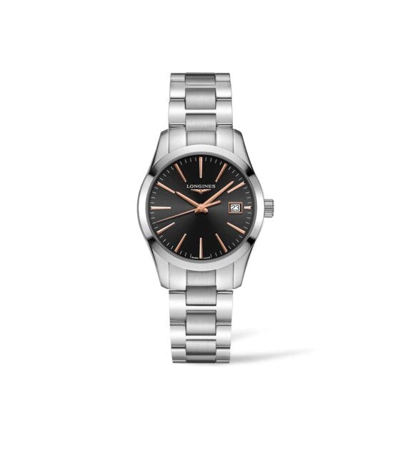 Longines L2.386.4.52.6 : Conquest Classic Quartz 34 Stainless Steel / Black