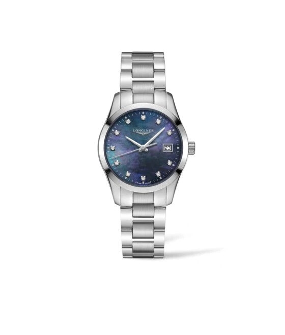 Longines L2.386.4.88.6 : Conquest Classic Quartz 34 Stainless Steel / Black MOP