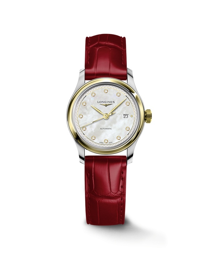 Longines L2.449.5.87.2 : Master Collection 30 Stainless Steel - Yellow Gold / MOP - Diamond