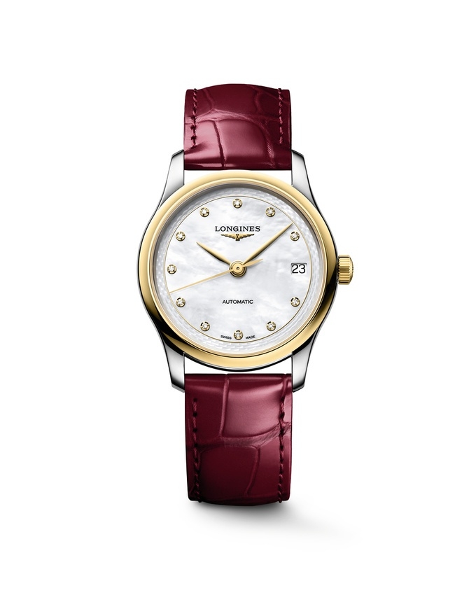 Longines L2.450.5.87.2 : Master Collection 34 Stainless Steel - Yelllow Gold / MOP - Diamond