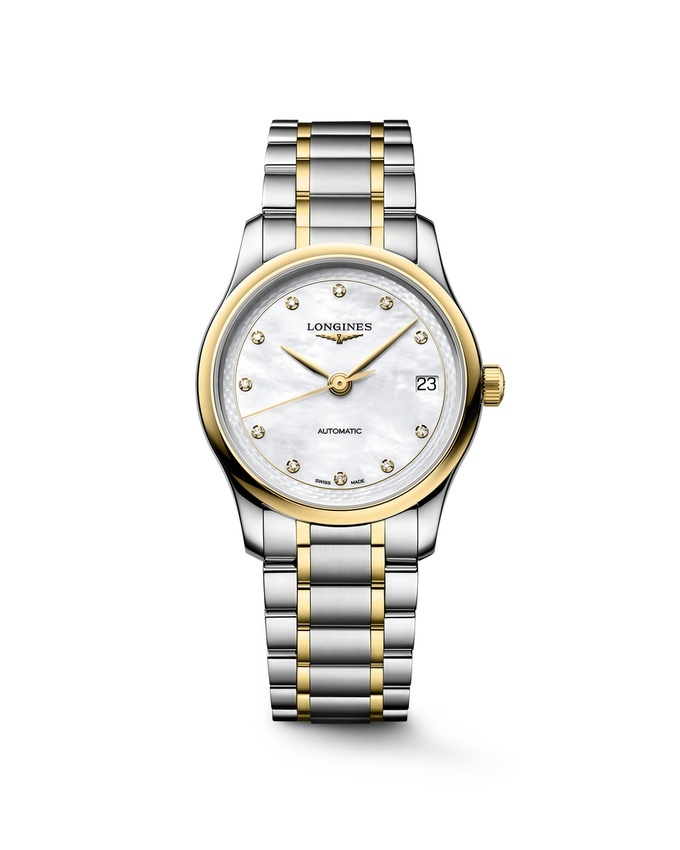 Longines L2.450.5.87.7 : Master Collection 34 Stainless Steel - Yelllow Gold / MOP - Diamond / Bracelet
