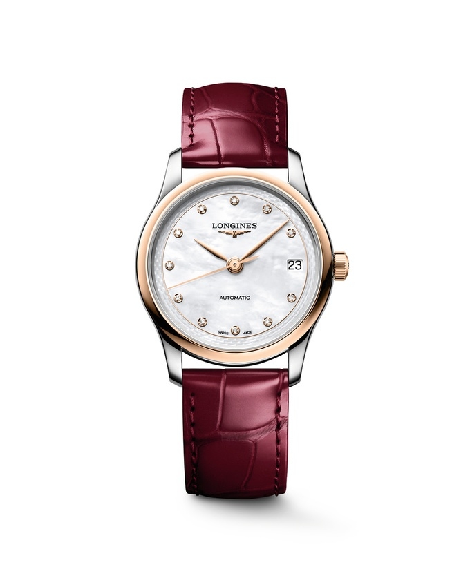 Longines L2.450.5.89.2 : Master Collection 34 Stainless Steel - Rose Gold / MOP - Diamond