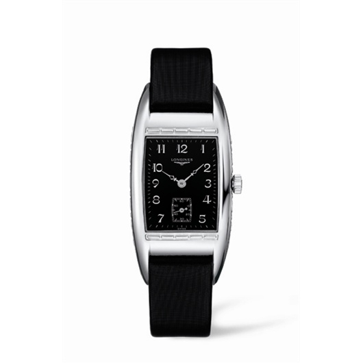 Longines L2.501.4.53.3 : BelleArti 25 Quartz Stainless Steel Black