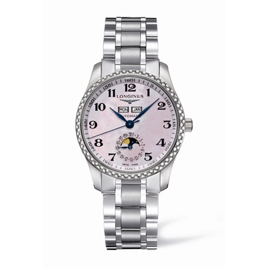 Longines L2.503.0.93.6 : Master Collection Calendar 36 Stainless Steel / Diamond / MOP / Bracelet