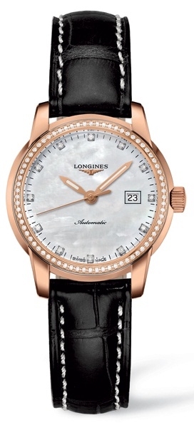 Longines L2.563.9.87.3 : Saint-Imier Date 30 Pink Gold Diamond