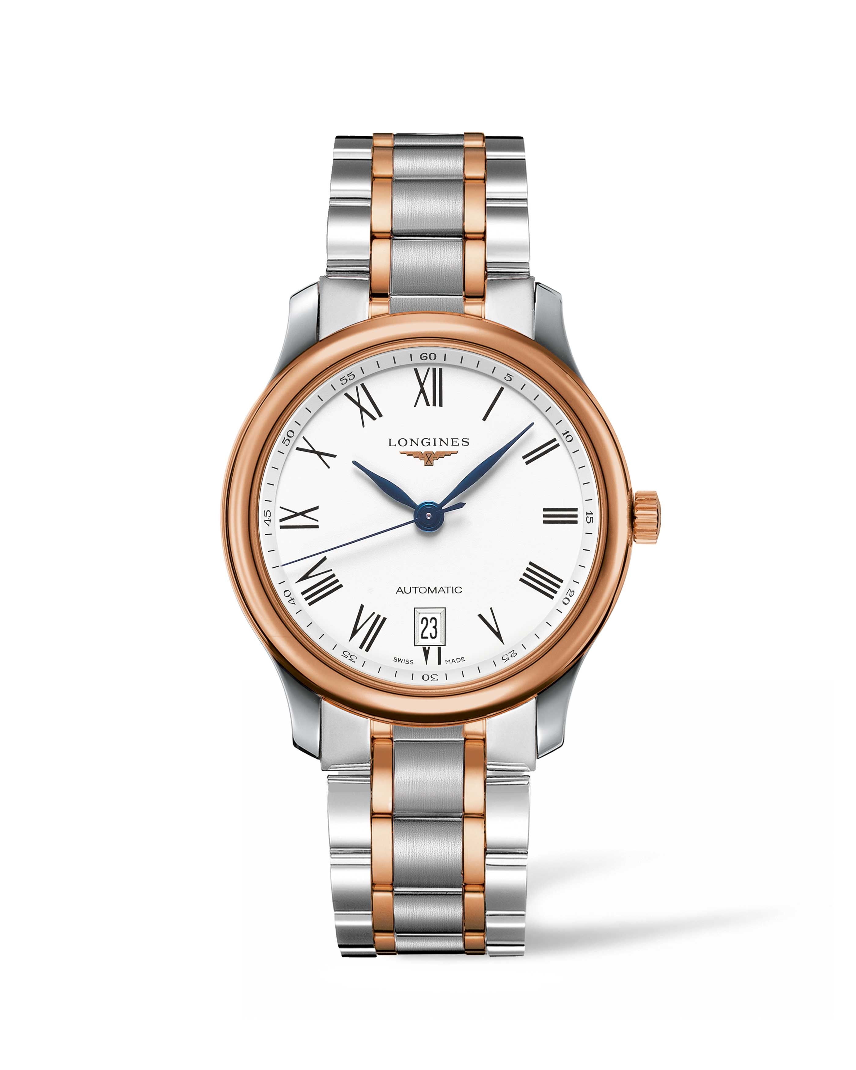 Longines L2.628.5.19.7 : Master Collection Date 38.5 Two Tone Rose / Roman
